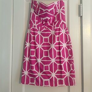 Trina Turk: pink pattern dress
